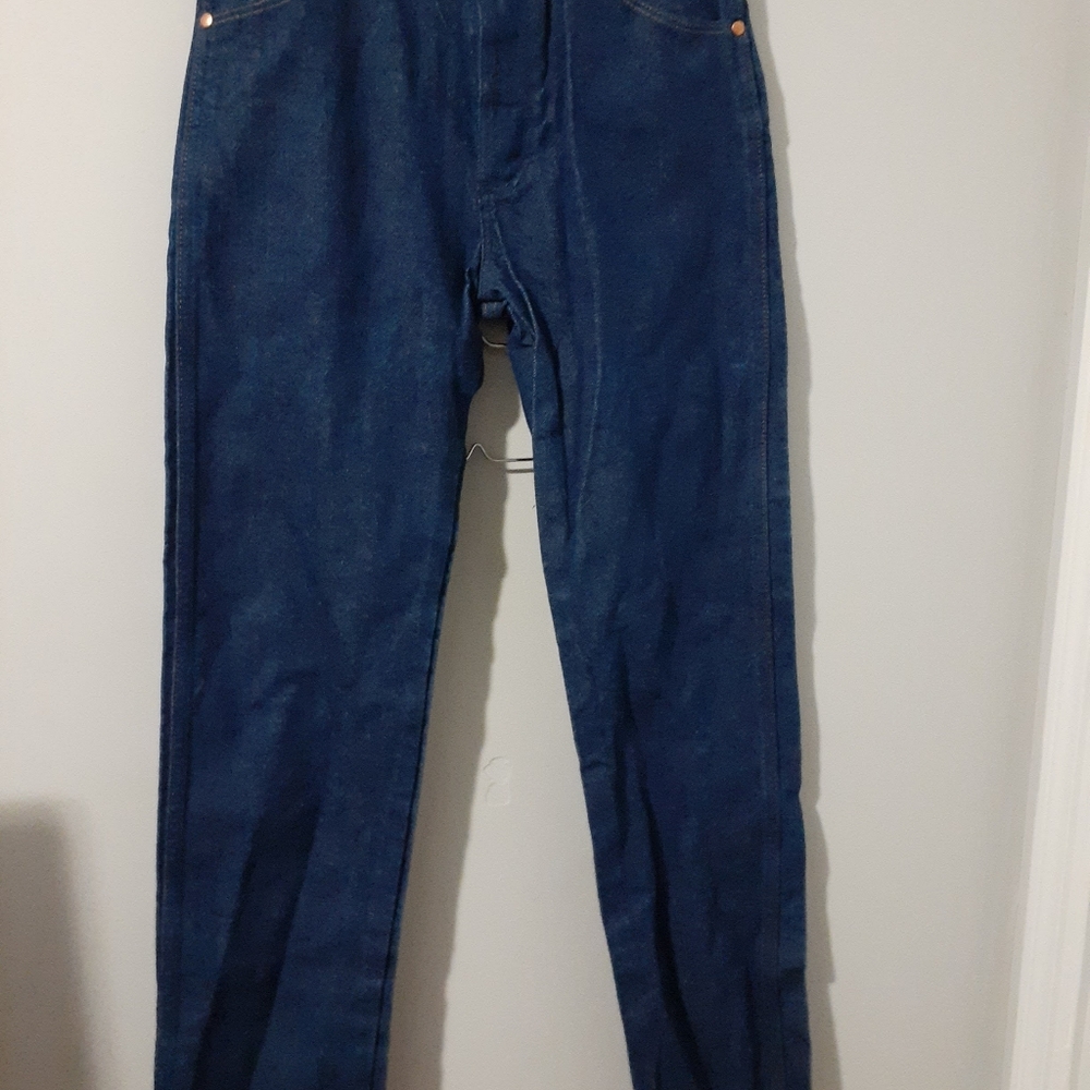 Wrangler Jeans Mens Blue 13MWZ Straight Cowboy Dark Wash Denim Tag 30x33